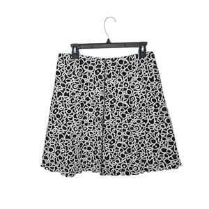 NWT Haystacks Black White Cotton Blend Jacquard Surf Skirt Size Large Stretch
